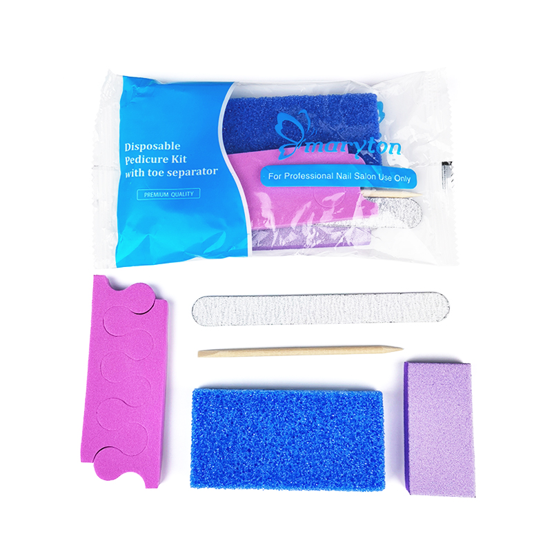 Disposable 5 Pieces Mani and Pedi Kit Set for Salon